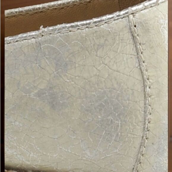 Johnston & Murphy Penelope Ice Crackle Leather Loafers Size 7 in EUC - Picture 3 of 5